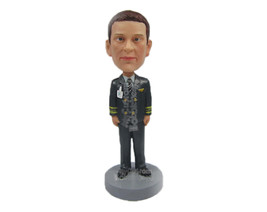 Custom Bobblehead Police Officer Giving A Serious Look Wearing Police Attire - C - £65.58 GBP