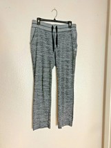 Reebok Womens Sz M Gray Lounge Sweat Pants Sweatpants tie Waist  - $14.85