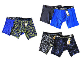 Russell Athletics Pack of 12 Assorted Print Long and Short Mix Leg Boxer Briefs - £29.89 GBP