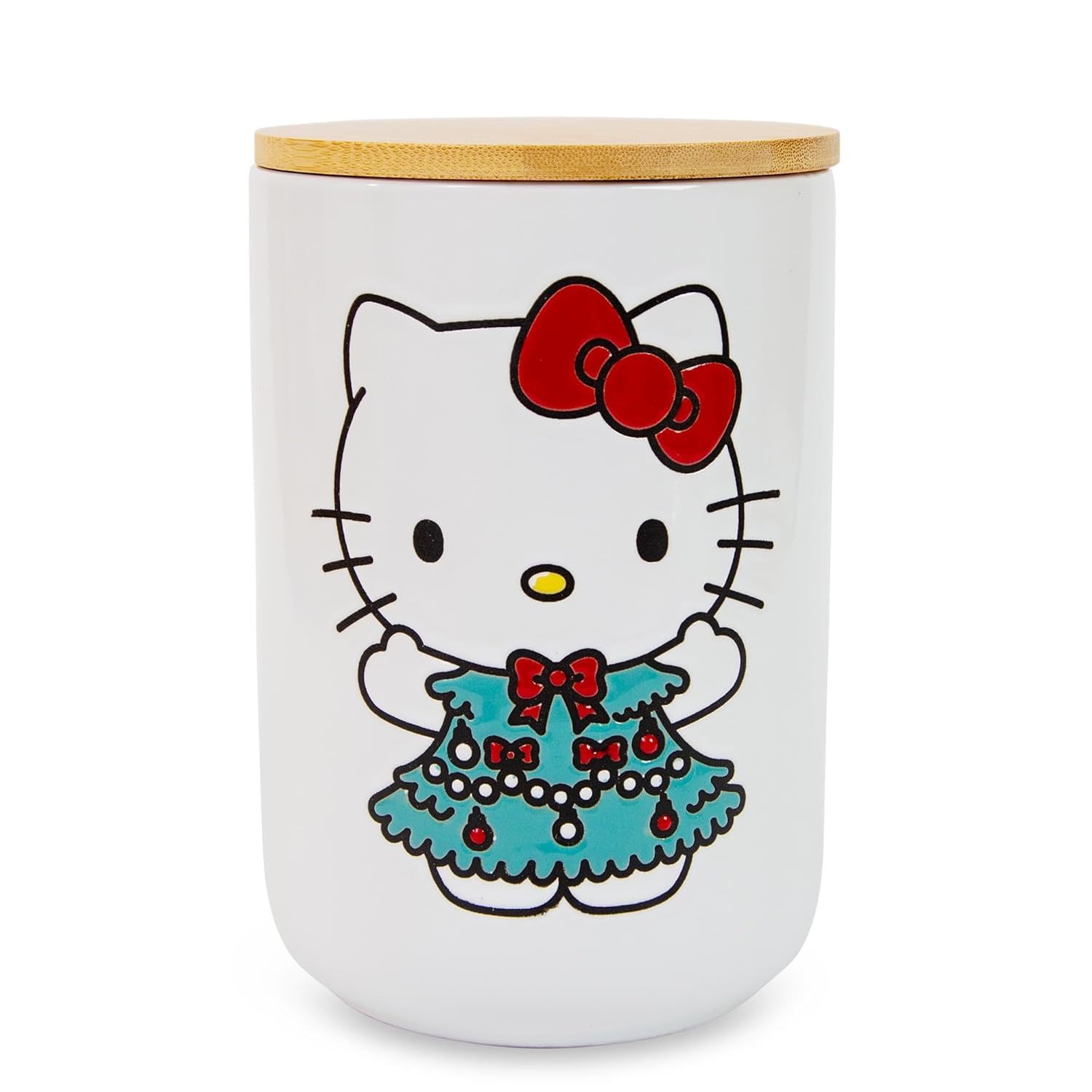 Hello Kitty Sanrio Holiday Ceramic Snack Jar Container With Lid | Kitchen Food S