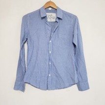 Frank &amp; Eileen Barry Blue White Check Gingham Long Sleeve Button Up Womens Small - £38.88 GBP