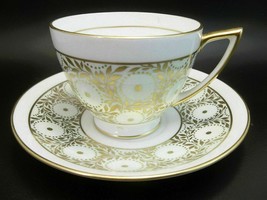 MIntons English Tea Cup Saucer Set Bone China Light Aqua Green  - £18.20 GBP