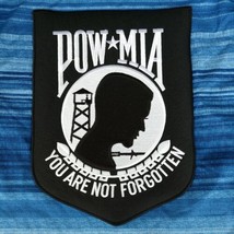 Large Pow*Mia You Are Not Forgotten IRON/SEW On Patch 12&quot; Long X 9&quot; Wide New - £27.69 GBP