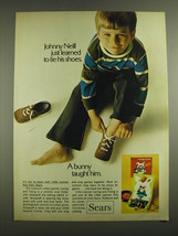 1971 Sears Little Learner Lacing and Tieing Ad -  just learned to tie his shoes - £14.60 GBP