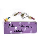 Sandra Magsamen SILVESTRI Listen With Your Heart Ceramic Sign Hanging Pu... - £11.55 GBP
