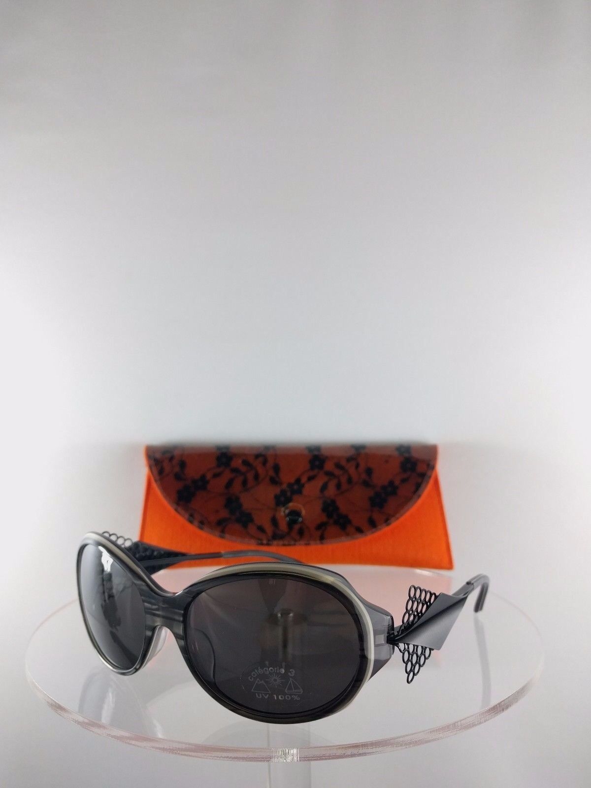 Brand New Authentic BOZ Sunglasses New Age 0505 57mm Gray Black Frame - $69.29