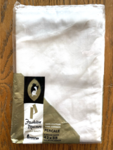 Vtg Penney’s Fashion Manor White Percale 2 Pillow Cases New 42” X 38” - $19.99