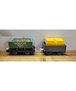 Thomas Trackmaster Sodor Mining Flip Cargo &amp; Car W/Yellow Crates 2006 HI... - £9.31 GBP