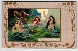 Mermaids Swimming Water Fantasy Postcard Tuck Rhine Wagner Opera 694 Unused 1904 - £93.34 GBP