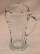 Coca Cola Coke Advertising Clear Handled Drinking Glass Flat Tumbler 12 oz. - £13.44 GBP