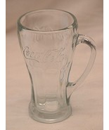 Coca Cola Coke Advertising Clear Handled Drinking Glass Flat Tumbler 12 oz. - £13.23 GBP