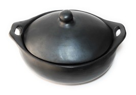Handmade Clay Pot for Cooking  3 Liters  with Lid Earthen Unglazed La Chamba - £62.21 GBP