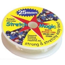 Stretch Magic Clear Beading Stretchy Cord 25 Meters 1mm - £8.01 GBP