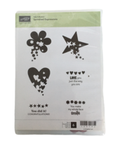 Stampin Up Clear Mount Stamps Sprinkled Expressions Congratulations Smile Words - £3.93 GBP