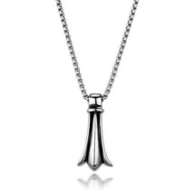 TK2010 - High polished (no plating) Stainless Steel Necklace with No Stone - $629.27 MXN