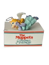 Muppets Christmas Ornament Miss Piggy 1980 Sigma Porcelain Box Figurine Angel - £27.02 GBP