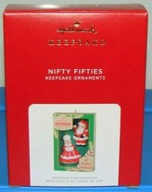 2021 Hallmark NIFTY FIFTIES Santa Mrs Claus Keepsake Ornament NIB - £31.77 GBP