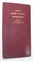 1897 ANTIQUE ARNOLDS CHART ST PAULS JOURNEYS HISTORY BIBLE STUDY JOHN D ... - $16.82