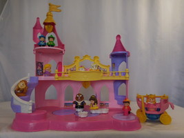 Little People Disney Princess Musical Dancing Castle Palace + Fairy Godm... - £28.66 GBP