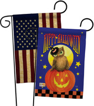 Owl Sitting on Jack-O-Lantern - Impressions Decorative USA Vintage - Applique Ga - £24.90 GBP