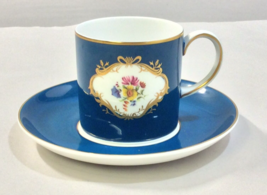 Vintage Susie Cooper Cup Saucer Demitasse Bone China Flowers Gold Trim N... - £11.92 GBP