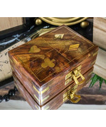 Poker Deck Cards Spade Heart Club And Diamond Decorative Trinket Wooden Box - £15.71 GBP