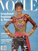 1990 Vogue April Birthday Gift Julia Roberts Steffi Graf Maggie Smith Fashion - £88.00 GBP