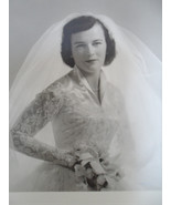 Black and White Original Photo Boston Studio Bride  - $336.96 MXN