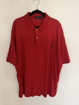 Polo Ralph Lauren Men&#39;s 100% Cotton S/S Polo Shirt Red • BIG • 3XB - £13.19 GBP