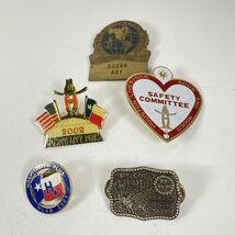 Houston Livestock Show Rodeo Lot Of Pin Badges Champion Breed Safety Hos... - $31.02 CAD