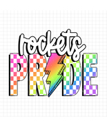 Rockets Pride PNG, Checkered Rockets PNG, Lightning Bolt Design, Neon Ma... - $45.66 MXN