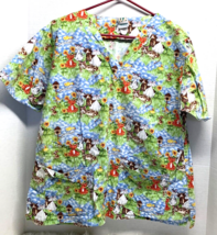 UA Scrubs Womens Sz L Scrub Top Shirt Nurse Medical Vet Hospital Veterin... - $339.03 MXN