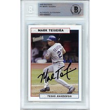 Mark Teixeira Texas Rangers Auto 2004 Topps Bazooka Autograph On-Card Be... - $97.98