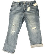 Good American Good Legs Straight Jeans Distressed Womens Sz 20 Indigo Retail$145 - £62.89 GBP