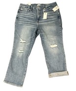 Good American Good Legs Straight Jeans Distressed Womens Sz 20 Indigo Re... - £62.72 GBP