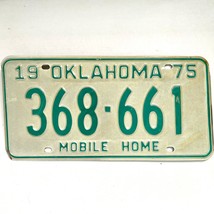 1975 United States Oklahoma Base Mobile Home License Plate 368-661 - £14.94 GBP