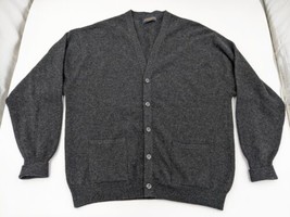 Vintage Jenners Scotland Wool Sweater Cardigan Grandpa Men&#39;s Size Large ... - $49.49