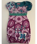 Desigual Girls Dress Boho Floral Bubble Hem Multicolor Cotton Size 7/8 - $277.88 MXN