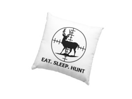 Eat Sleep Hunt Pillow, Funny Hunting Pillow - £23.77 GBP