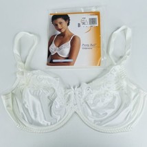 38C Vtg Pretty Bali Collection, Style 3402 Satin &amp; Lace Underwire Bra Wh... - $34.00