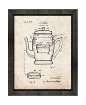 Drip Coffee Maker Patent Print Old Look with Beveled Wood Frame - £19.94 GBP+