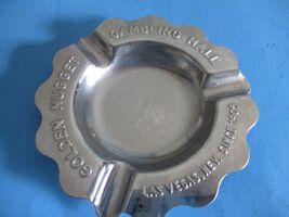 Vintage Golden Nugget Gambling Hall Las Vegas Since 1905 Metal Ashtray 5" - $7.18