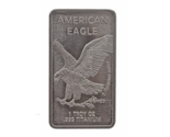 1 TROY OUNCE OZ .999 Pure TITANIUM Metal Liberty Eagle Bars INGOT Silver... - $13.83