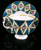 Teal Royal Albert teacup - Vintage Rococco style - kenilworth - gift for mom - p - £43.58 GBP