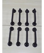 8 BLACK BARN DOOR HANDLES DRAWER CABINET RESTORATION HARDWARE CAST IRON ... - £22.01 GBP