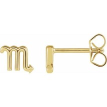 14k Yellow Gold Scorpio Zodiac Earrings - £223.02 GBP