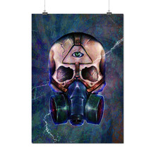 Skull With Mask Illuminati  Matte/Glossy Poster A0 A1 A2 A3 A4 | Wellcoda - £6.28 GBP+