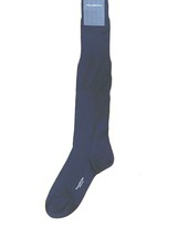 Ermenegildo Zegna Men&#39;s Navy Cotton Italy Dress Knee Socks Size M L XL 2X - £15.65 GBP