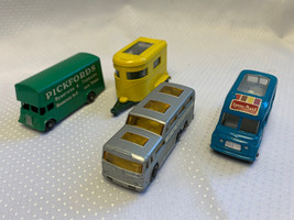 Lot of Vtg Lesney Matchbox 1:64 Work Vehicles Cars Trucks Service Bus Food Horse - £32.13 GBP