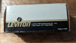 Leviton Catalog No. 1221-2 S.P. Grounding Toggle Switch RED - $2.48
